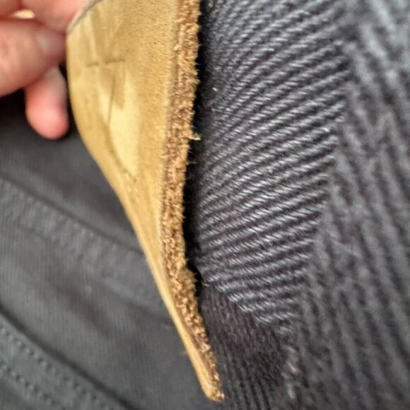 90s Vintage Calvin Klein Blackest Black Silver Tone Button Fly Straight Jeans - Picture 6 of 12